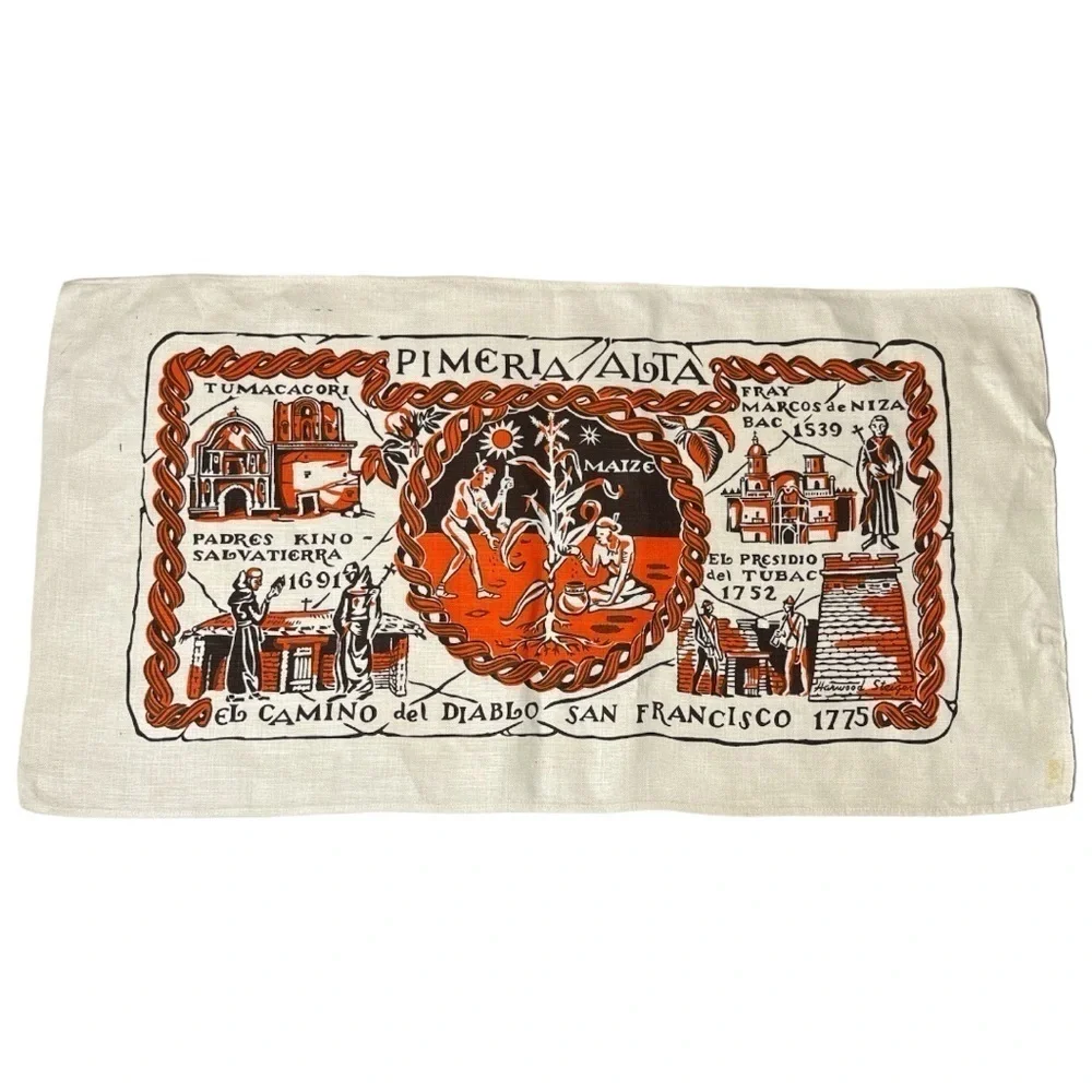 Harwood Steiger Pimeria Alta Linen Towel Vintage
